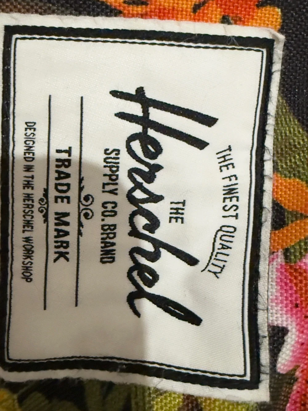 Herschel Supply Company Black Floral Multicolor Backpack